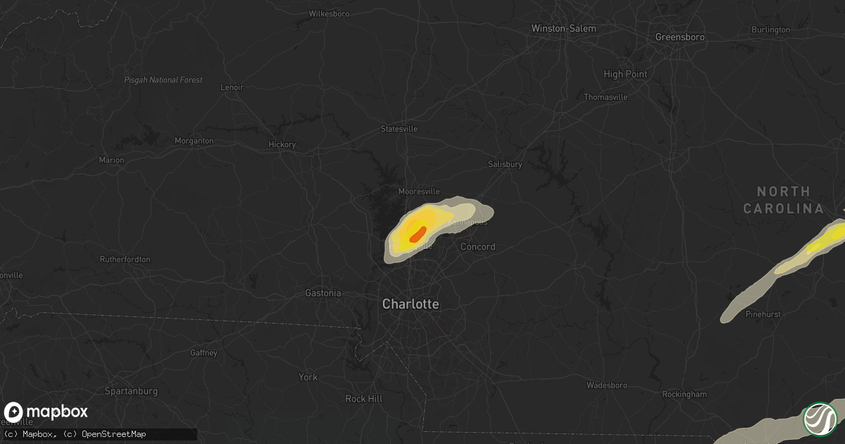 Hail map in Davidson, NC on September 1, 2017