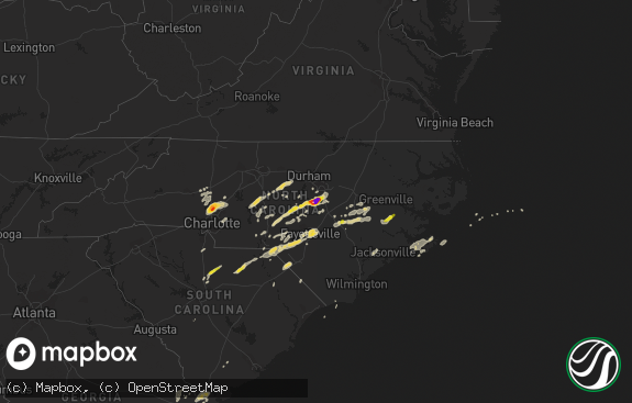 Hail map preview on 09-01-2017