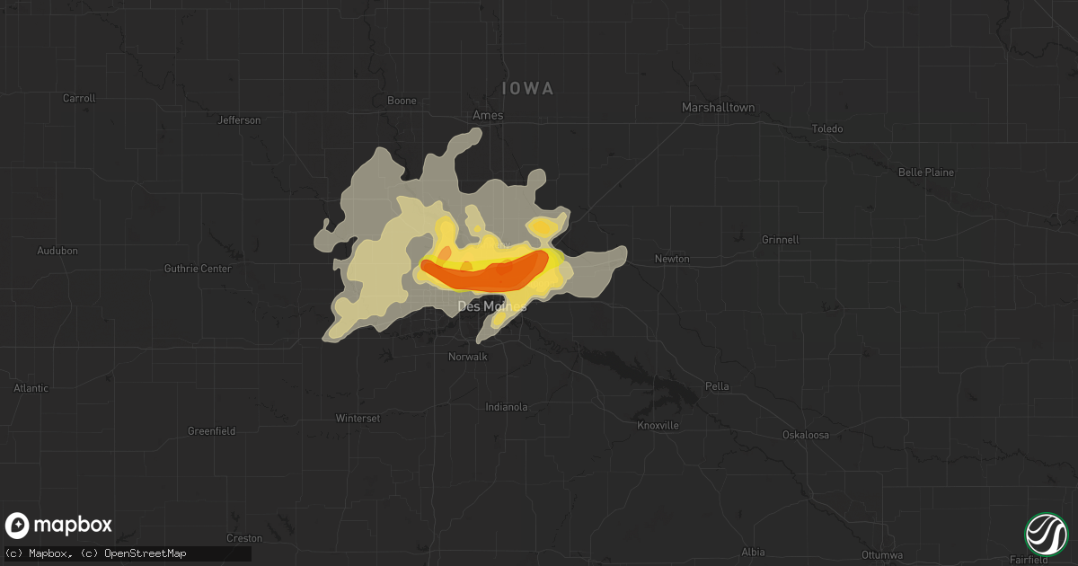 Hail map in Altoona, IA on September 1, 2018