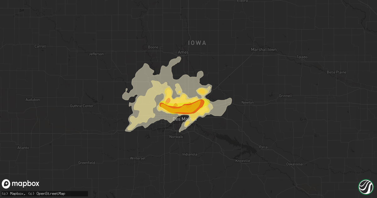 Hail map in Ankeny, IA on September 1, 2018