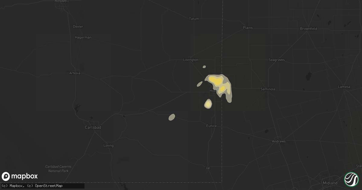 Hail map in Hobbs, NM on September 1, 2018