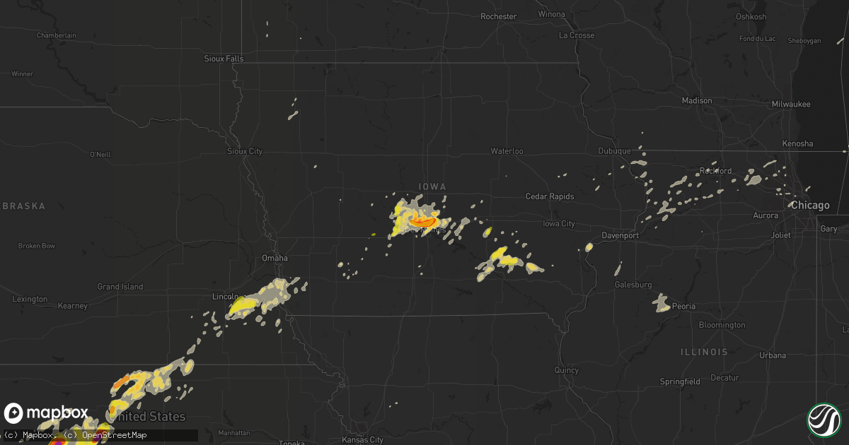 Hail map on September 1, 2018