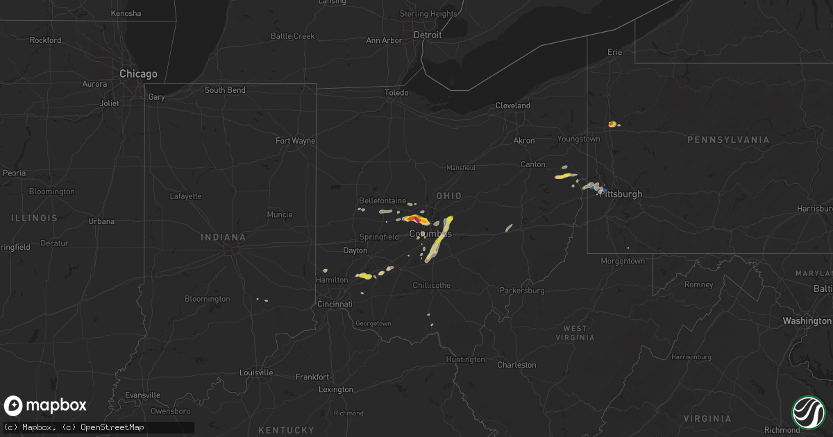 Hail map on September 1, 2019