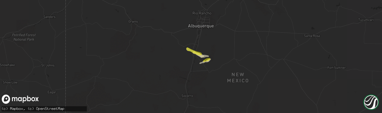 Hail map in Belen, NM on September 1, 2020