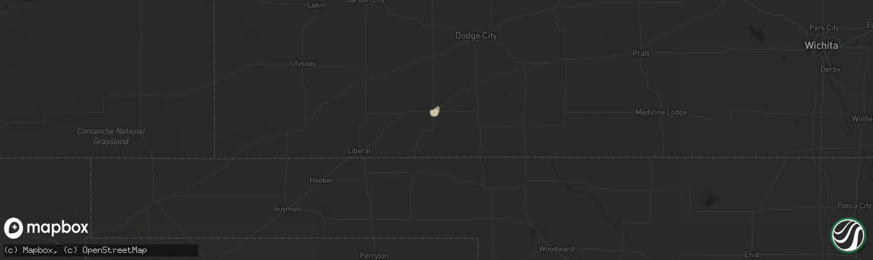 Hail map in Meade, KS on September 1, 2020