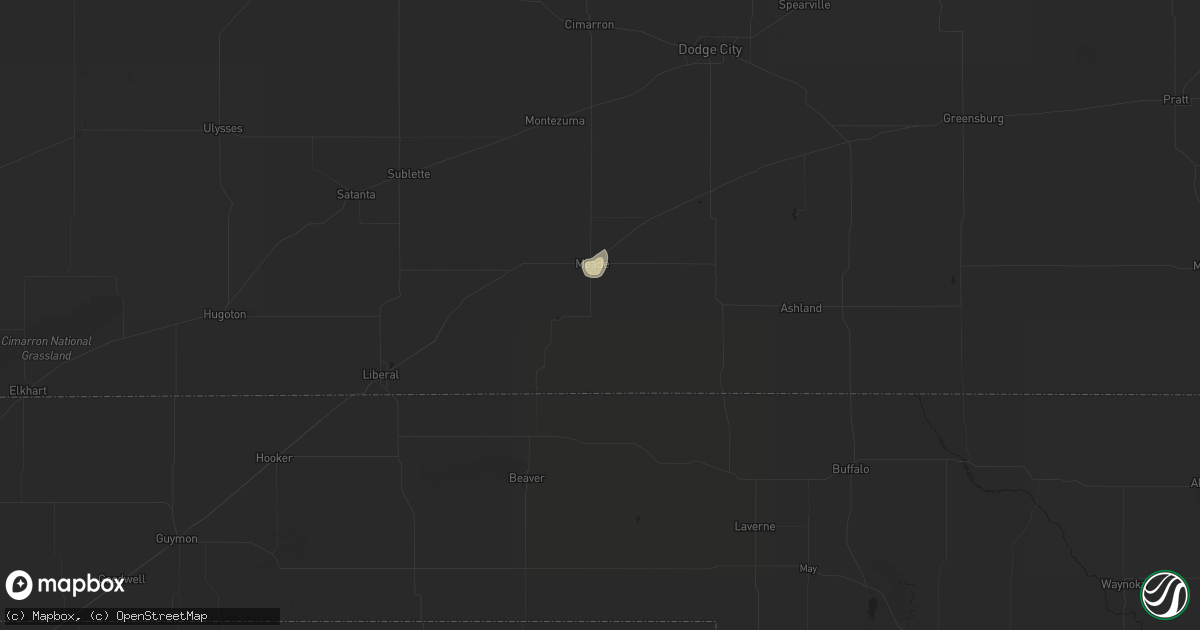 Hail map in Meade, KS on September 1, 2020