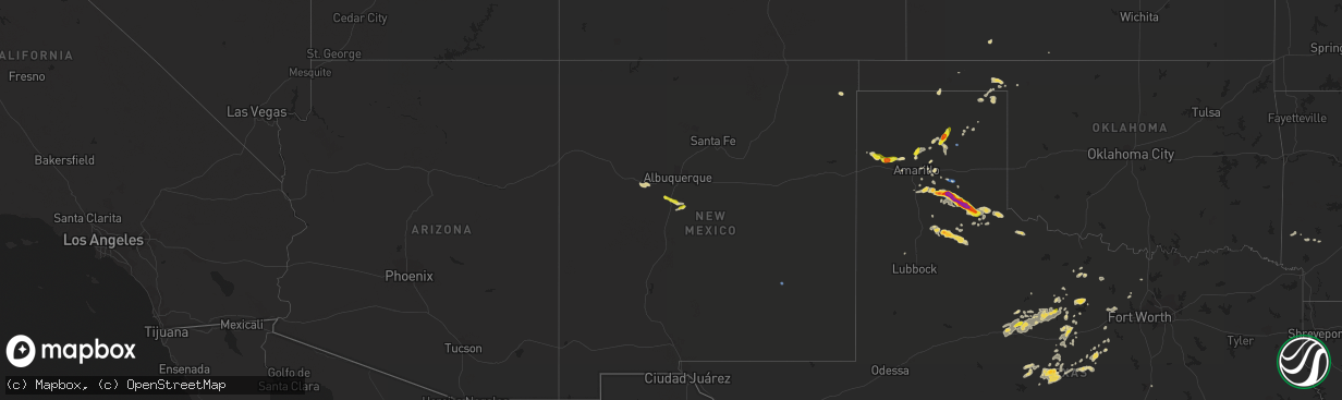 Hail map on September 1, 2020