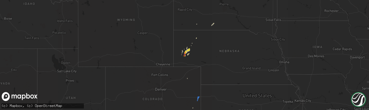 Hail map on September 1, 2021