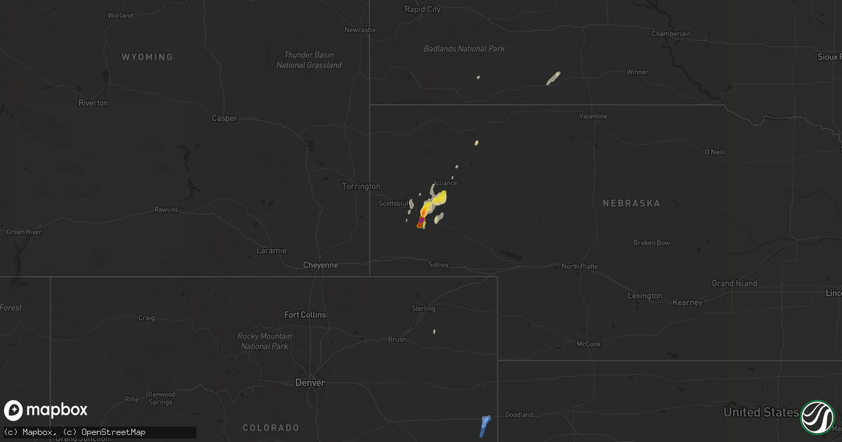 Hail map on September 1, 2021