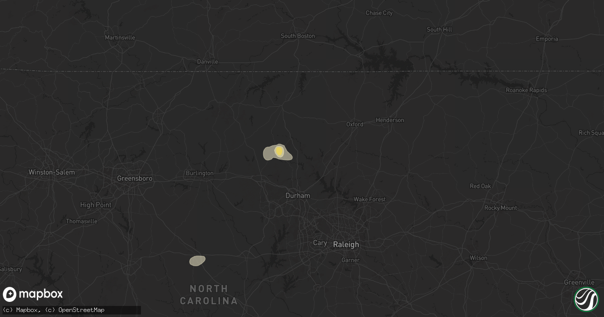 Hail map in Bahama, NC on September 1, 2024