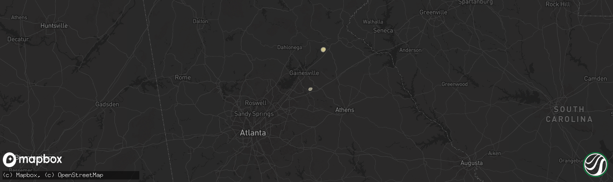 Hail map in Braselton, GA on September 1, 2024