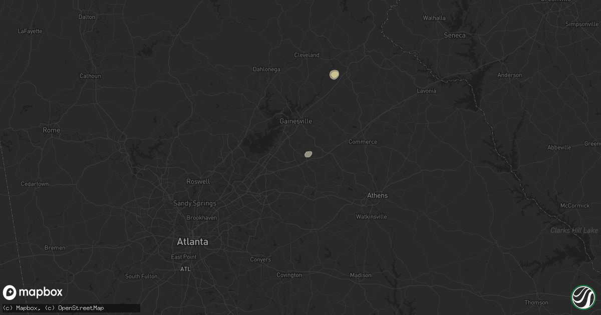 Hail map in Braselton, GA on September 1, 2024
