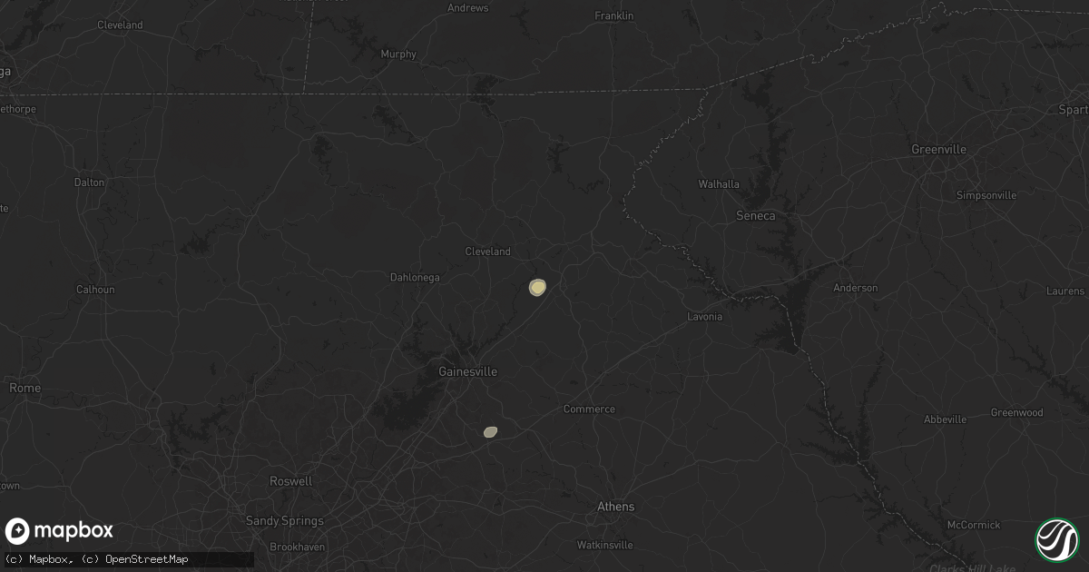 Hail map in Cornelia, GA on September 1, 2024