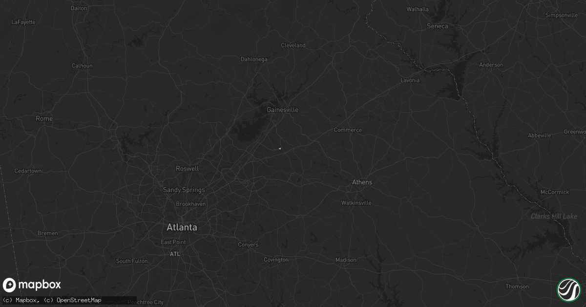 Hail map in Hoschton, GA on September 1, 2024