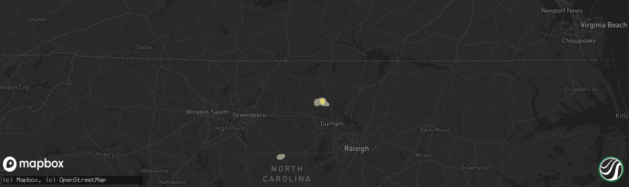 Hail map in Hurdle Mills, NC on September 1, 2024