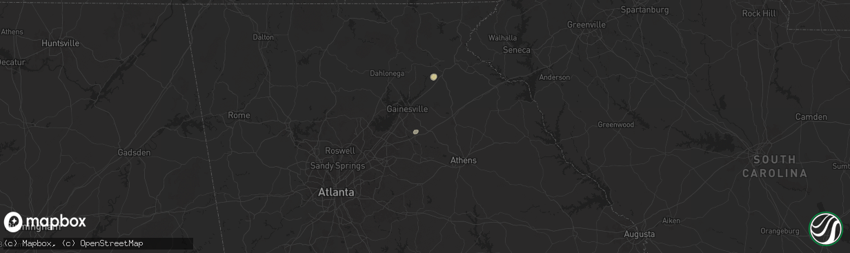 Hail map in Pendergrass, GA on September 1, 2024