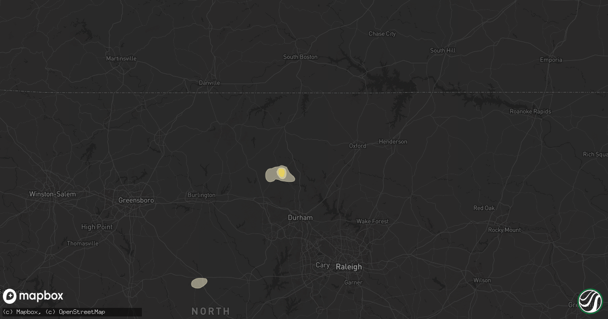 Hail map in Rougemont, NC on September 1, 2024