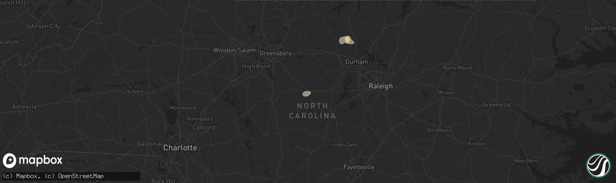 Hail map in Siler City, NC on September 1, 2024