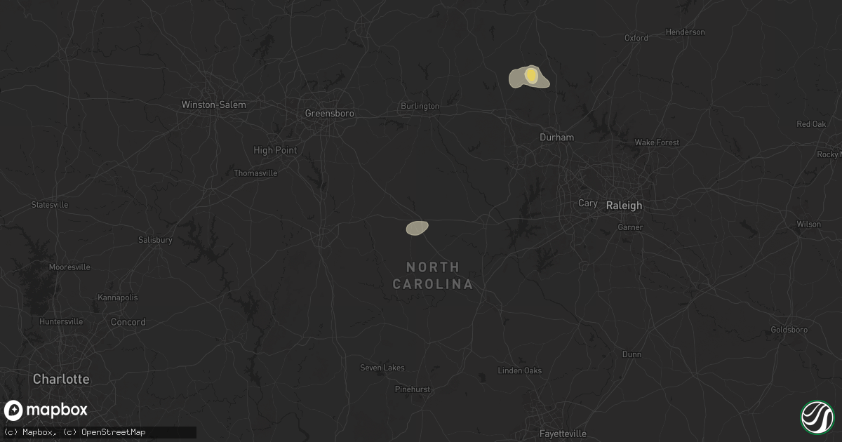 Hail map in Siler City, NC on September 1, 2024