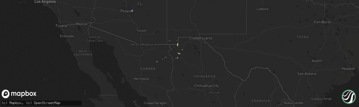 Hail map on September 1, 2024