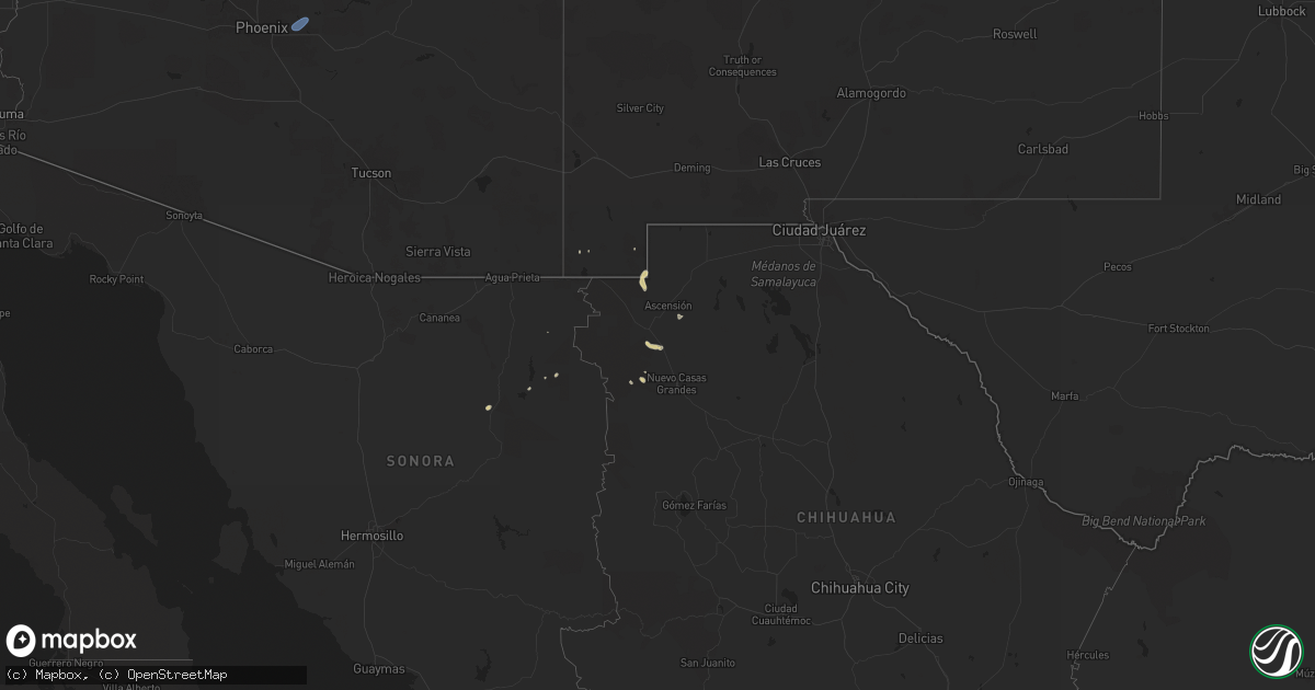 Hail map on September 1, 2024