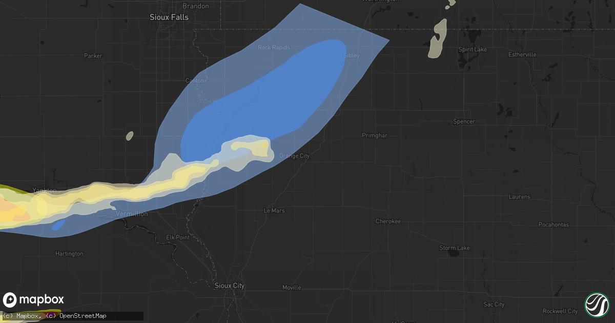 Hail map in Alton, IA on September 1, 2026