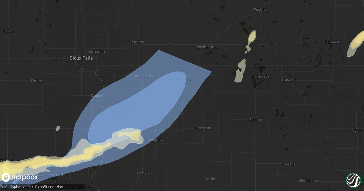 Hail map in Ashton, IA on September 1, 2026