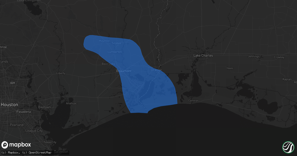 Hail map in Bridge City, TX on September 1, 2026