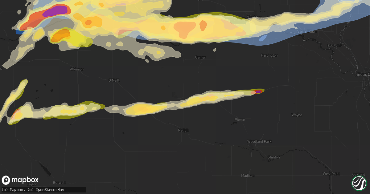 Hail map in Brunswick, NE on September 1, 2026