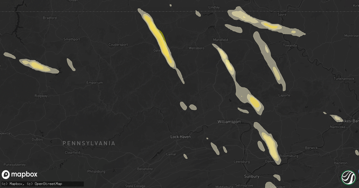 Hail map in Cammal, PA on September 1, 2026