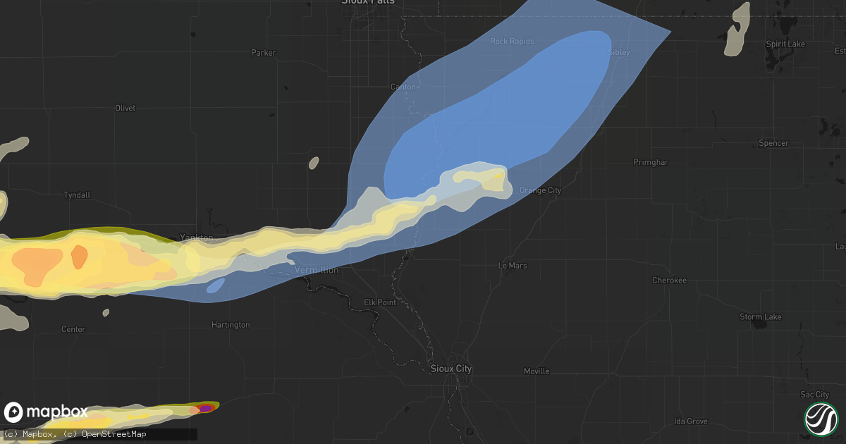 Hail map in Chatsworth, IA on September 1, 2026
