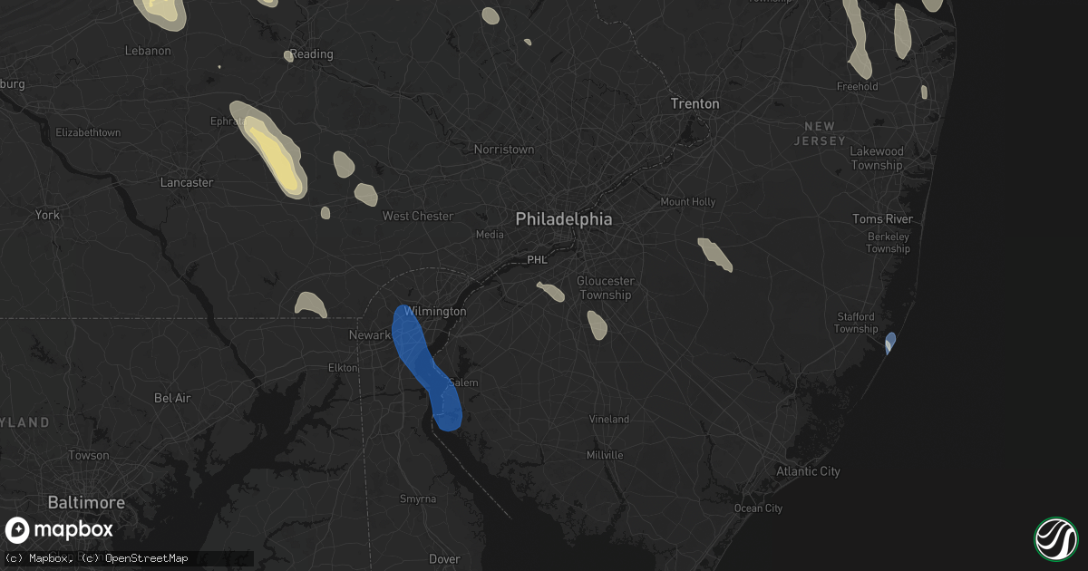 Hail map in Clarksboro, NJ on September 1, 2026