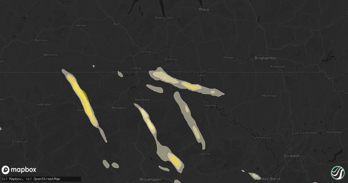 Hail map in Columbia Cross Roads, PA on September 1, 2026