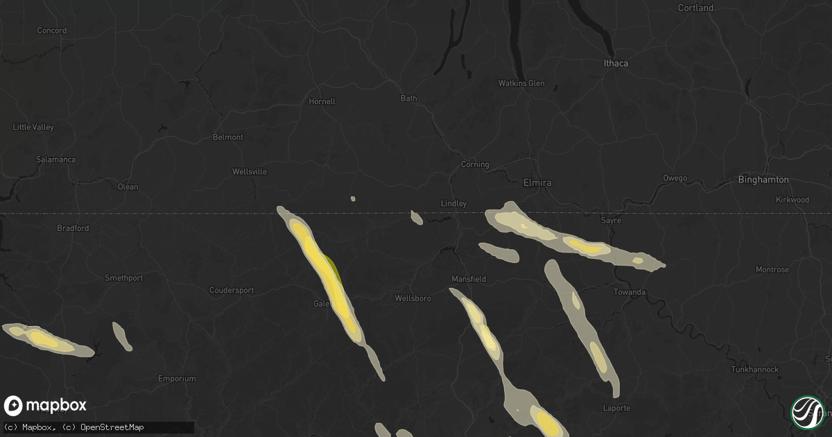 Hail map in Elkland, PA on September 1, 2026