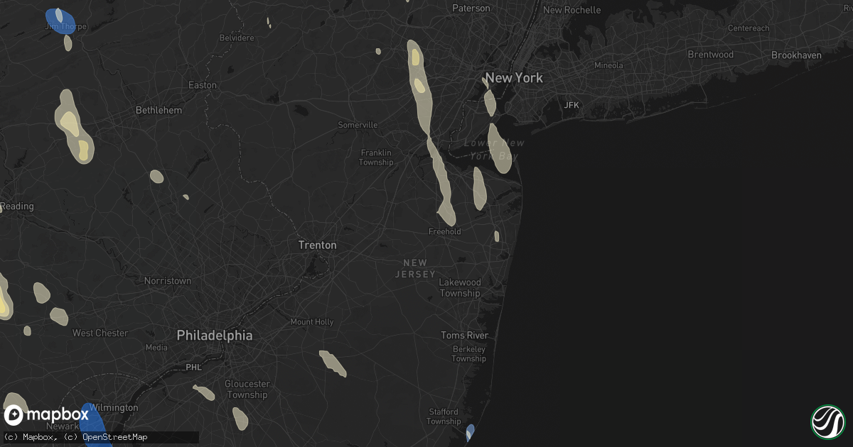 Hail map in Englishtown, NJ on September 1, 2026