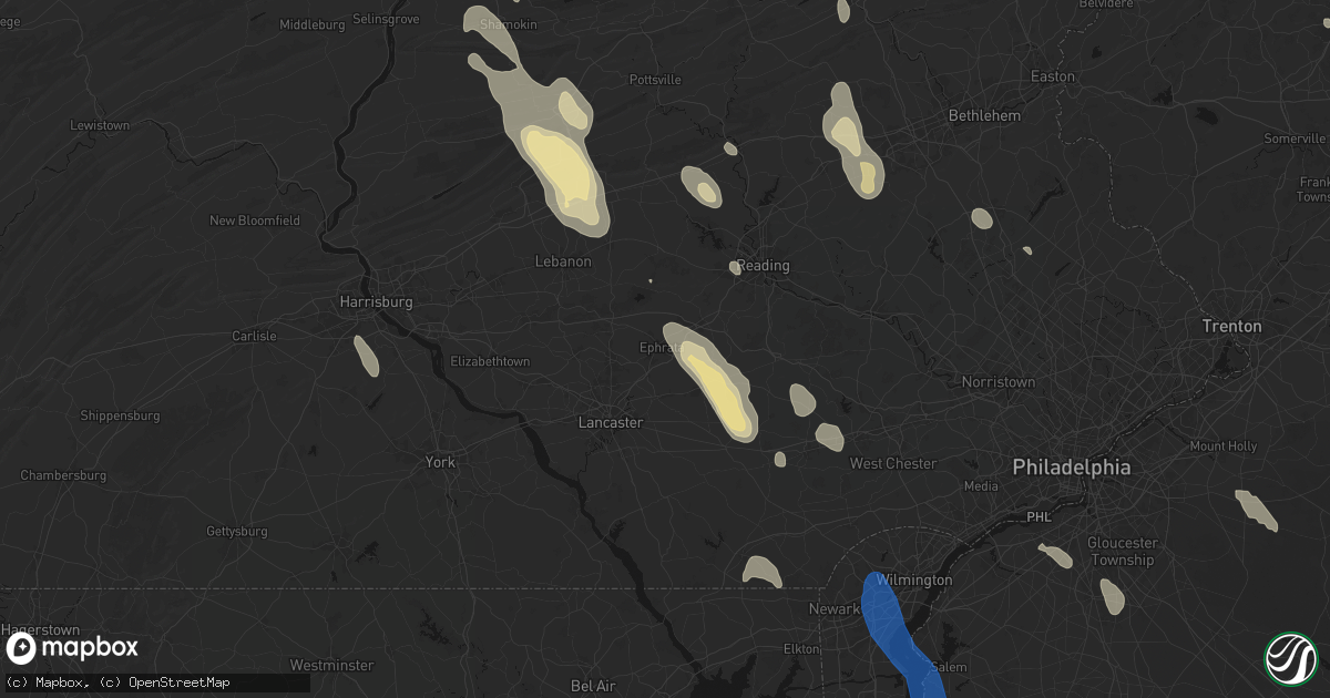 Hail map in Ephrata, PA on September 1, 2026