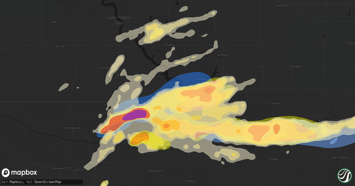 Hail map in Fairfax, SD on September 1, 2026
