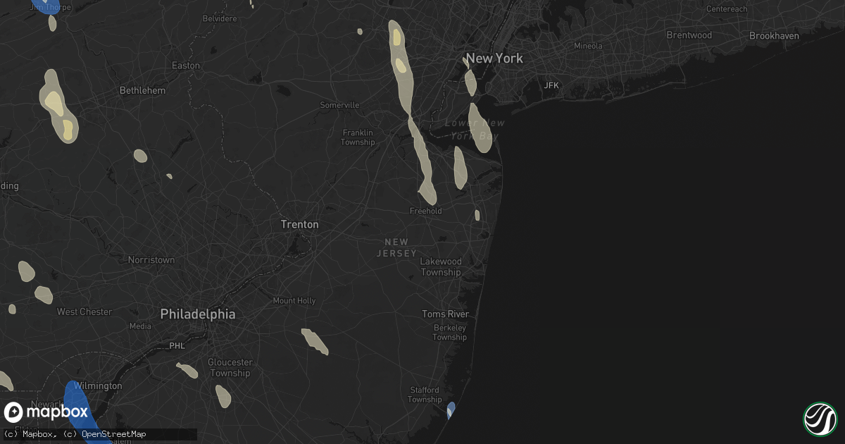 Hail map in Freehold, NJ on September 1, 2026