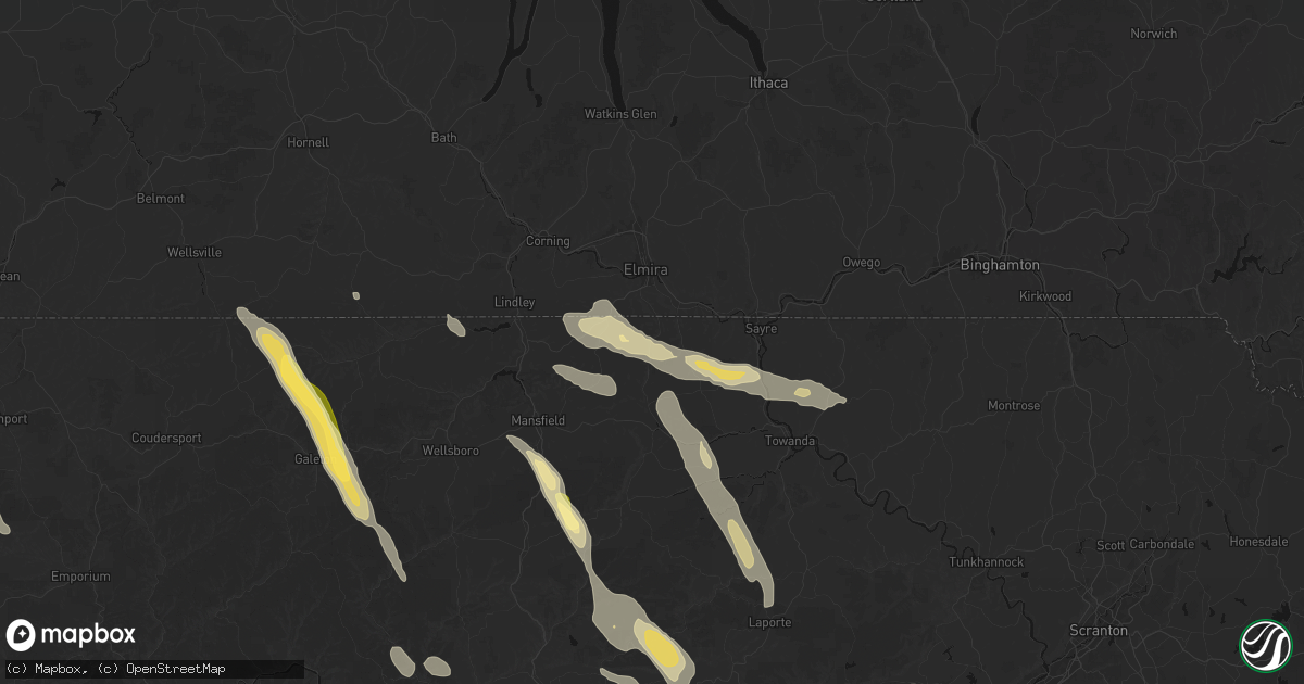 Hail map in Gillett, PA on September 1, 2026