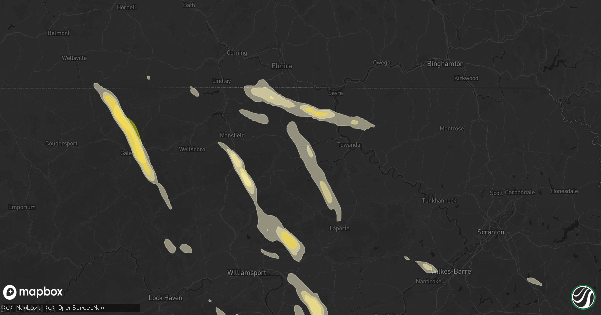 Hail map in Granville Summit, PA on September 1, 2026