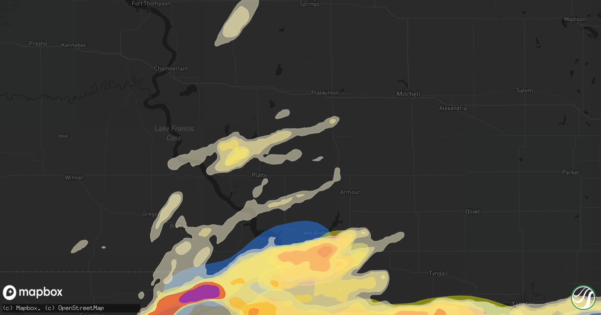Hail map in Harrison, SD on September 1, 2026