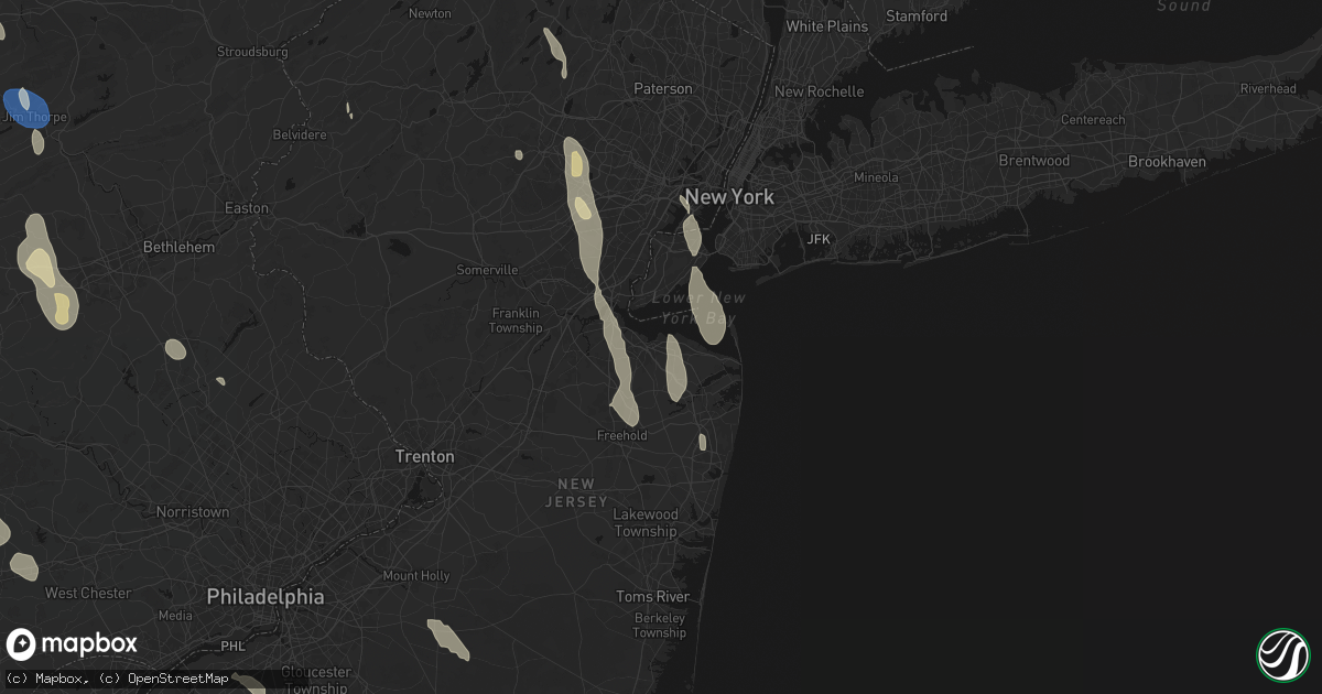 Hail map in Hazlet, NJ on September 1, 2026