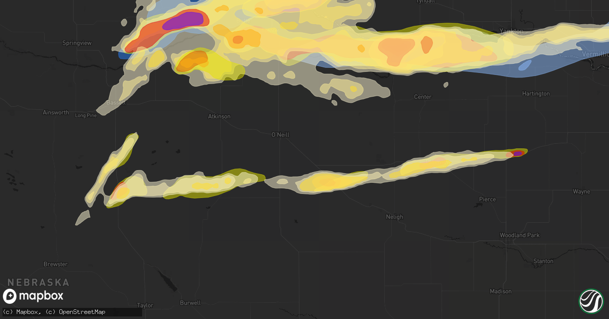 Hail map in Inman, NE on September 1, 2026
