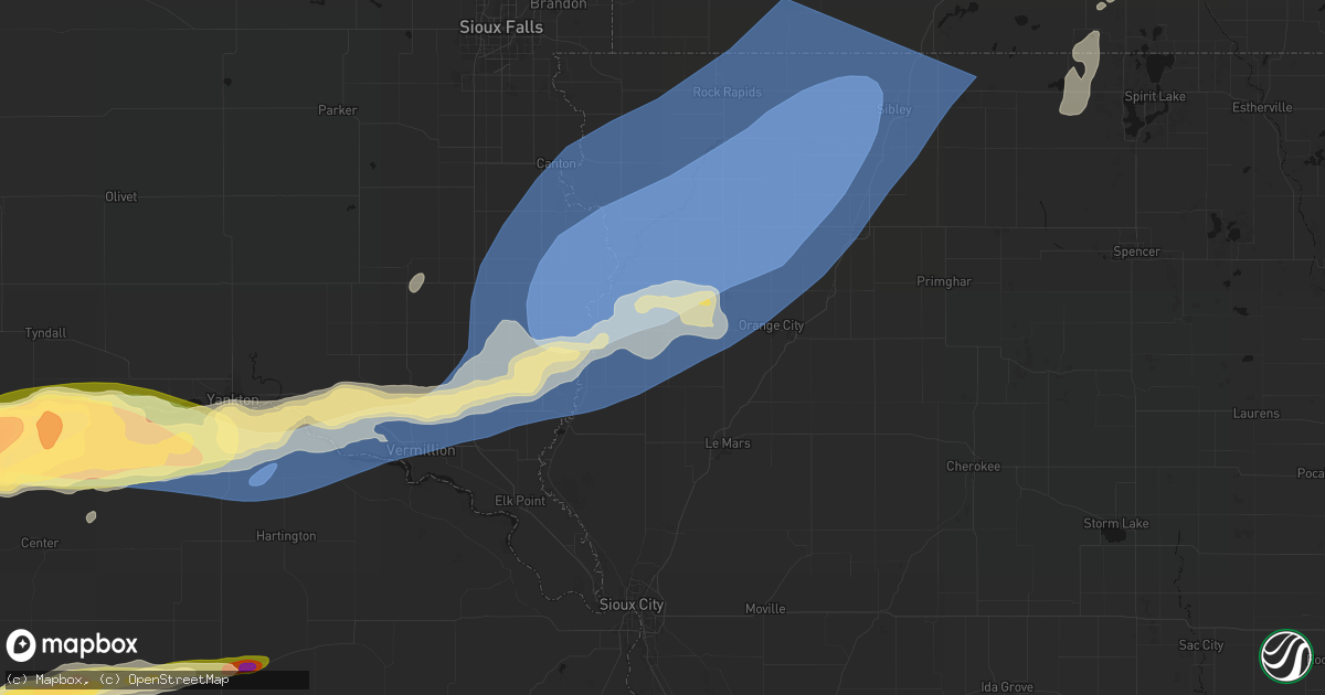 Hail map in Ireton, IA on September 1, 2026