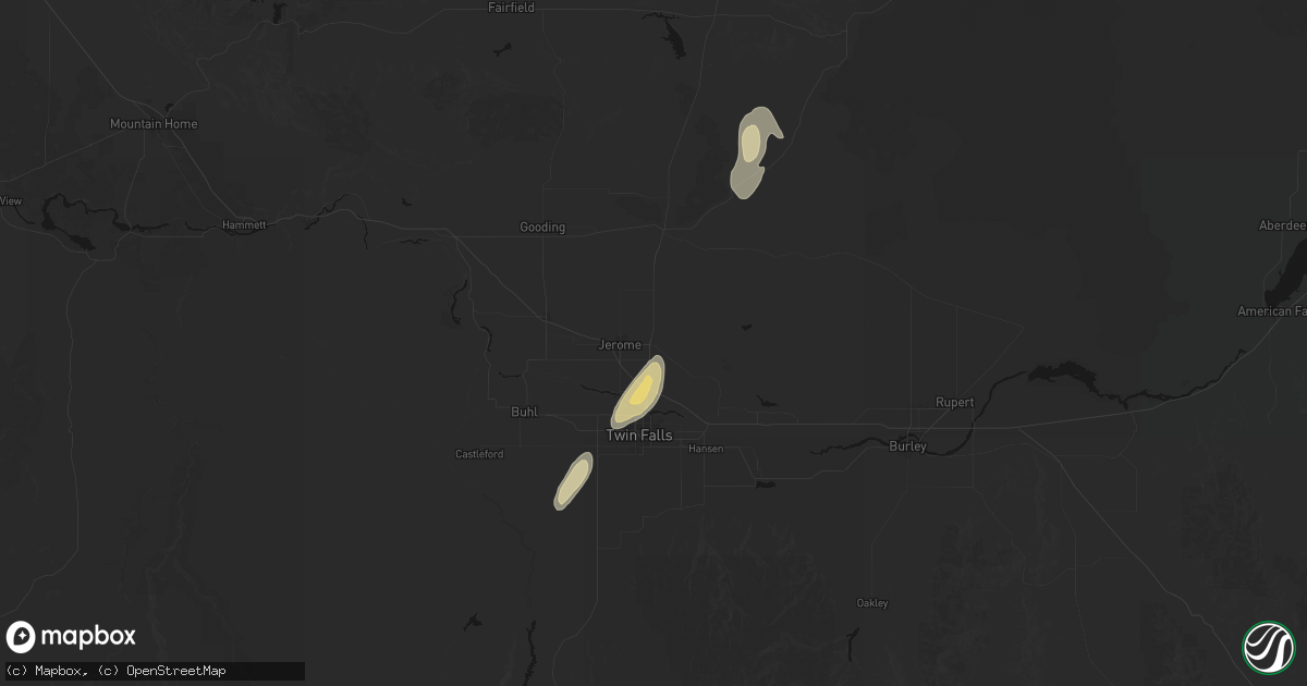 Hail map in Jerome, ID on September 1, 2026