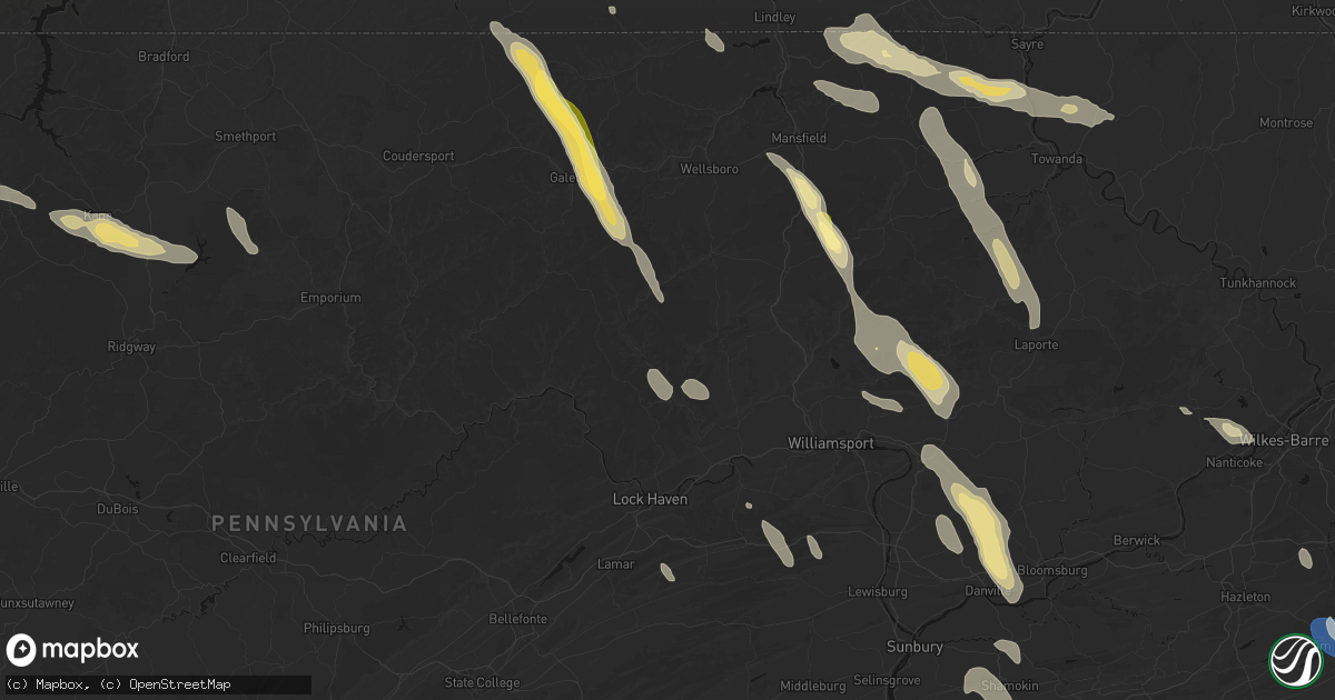 Hail map in Jersey Mills, PA on September 1, 2026
