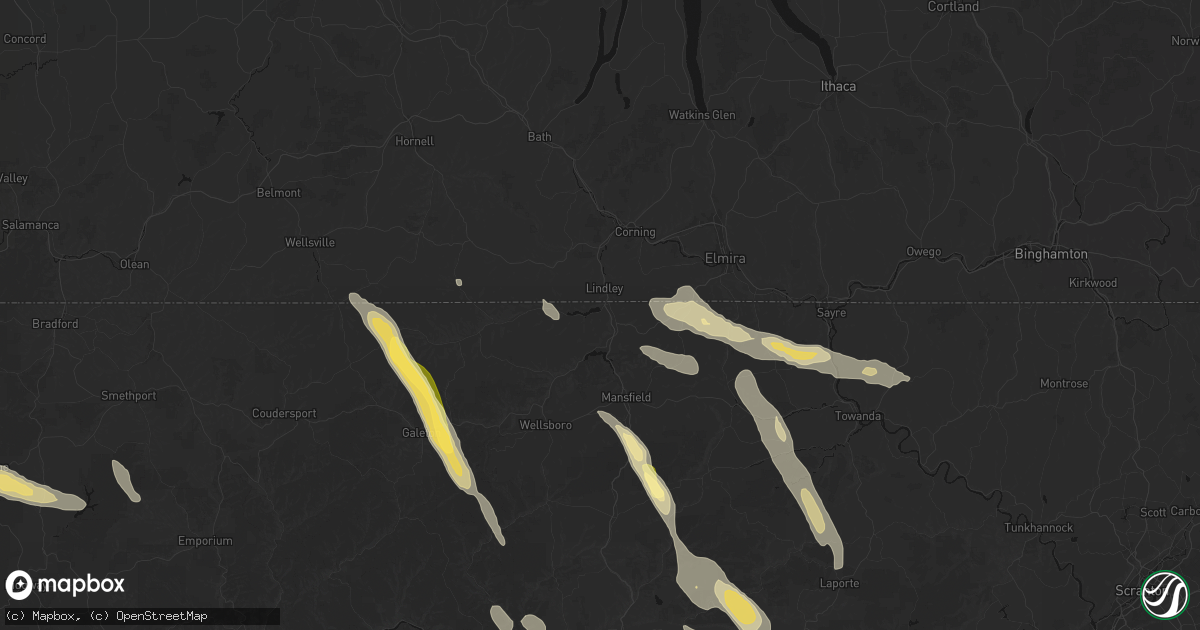 Hail map in Lawrenceville, PA on September 1, 2026