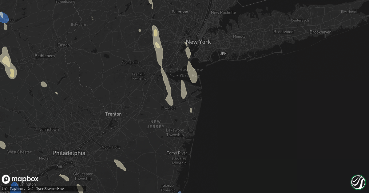 Hail map in Lincroft, NJ on September 1, 2026