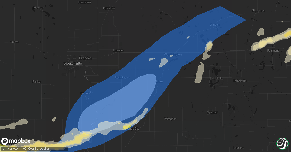 Hail map in Little Rock, IA on September 1, 2026