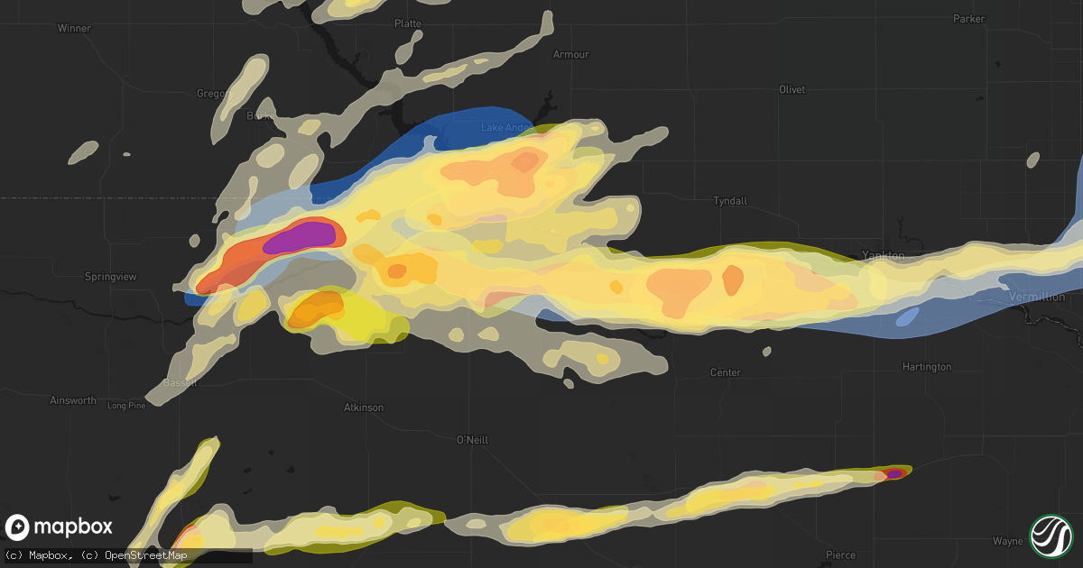 Hail map in Lynch, NE on September 1, 2026